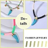 Handmade Polymer Clay Heishi Beads Pendant Necklaces NJEW-JN02817-6