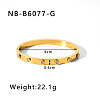 304 Stainless Steel Pave Cubic Zirconia Bangles FS-WG09E60-12-1