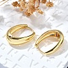 Oval Brass Hoop Earrings EJEW-Z086-08G-3