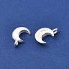 925 Sterling Silver Textured Moon Charms STER-K188-09B-S-2