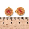 Ion Plating(IP) 304 Stainless Steel Enamel Charms STAS-M102-23G-02-3