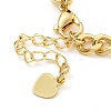 Brass Micro Pave Cubic Zirconia Link & Charm Bracelets BJEW-K261-09G-05-4