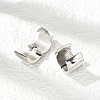 304 Stainless Steel Polishing effect Hoop Earrings EJEW-M001-29B-P-3