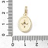 Brass Pave Clear Cubic Zirconia European Dangle Charms KK-H529-22G-3