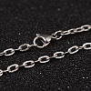 Tarnish Resistant 304 Stainless Steel Textured Cable Chains Necklaces LS-NJEW-L427-06P-1