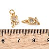 SHEGRACE Brass Micro Pave Clear Cubic Zirconia Charms XGRQ4N675-706G-3
