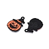 Halloween Theme Spray Painted Alloy Enamel Pendants ENAM-T020-09A-1
