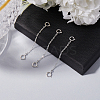 3Pcs Sterling Silver Chain Extender STER-BBC0006-76S-4