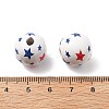 Independence Day Themes Wood European Beads WOOD-I014-01D-3