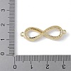 Brass Micro Pave Clear Cubic Zirconia Connector Charms KK-Q044-01B-G-3