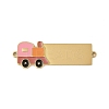 304 Stainless Steel Hot Pink Enamel Vehicle Connector Charms STAS-P377-13G-A-1