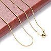 Ion Plating(IP) 304 Stainless Steel Snake Chains Necklaces STAS-F094-23G-4