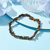 Natural Tiger Eye Chips Beaded Stretch Bracelets for Women BJEW-JB10046-05-1