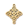 201 Stainless Steel Hollow Witch Knot Connector Charms STAS-V014-02G-1