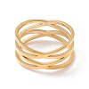 Criss Cross 304 Stainless Steel Finger Ring for Women  RJEW-B035-03G-3