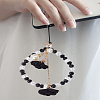 2Pcs 2 Style Acrylic Beaded Mobile Phone Lanyard Wrist Strap AJEW-LP0005-92-3