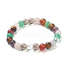 Natural Mixed Stone Beaded Stretch Bracelets BJEW-A117-C-39-2