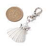 Angel Alloy & Wire Wrapped Natural Shell Pendant Decorations HJEW-JM02017-03-3