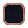 1Pc Wood with Velvet Jewelry Plate ODIS-TA0001-10-2