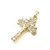 Brass Micro Pave Cubic Zirconia Pendants KK-P336-08G-2