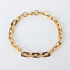 Ion Plating(IP) Rectangle 201 Stainless Steel Chain Bracelets BJEW-N240-06G-6