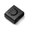 Ion Plating(IP) 304 Stainless Steel Square Slide Charms STAS-L132-01D-B-2