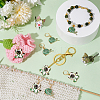 Alloy Enamel Yarn Ball & Cat Charm Locking Stitch Markers HJEW-PH01721-5