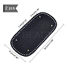   2Pcs PU Leather with Iron Oval Bottom FIND-PH0001-99A-4