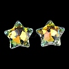 Electroplated Glass Pendants GLAA-G122-05G-1