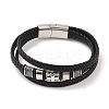 Braided Microfiber Leather Multi-strand Bracelets BJEW-B096-04A-4