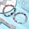 2Pcs Natural & Synthetic Gemstone Beads Stretch Bracelets BJEW-JB11318-1