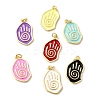 Brass Enamel Pendants KK-I378-08G-1