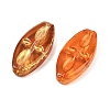 Baking Paint and Golden Metal Enlaced Glass Beads DGLA-T004-11M-2