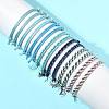 14Pcs 7 Colors Cotton Cord Bracelet Set for Men Women BJEW-FS00025-02-7