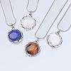 Natural & Synthetic Gemstone Pendant Necklaces NJEW-JN01850-1