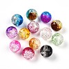 Baking Paint Transparent Crackle Glass Beads DGLA-Q018-10mm-M01-2