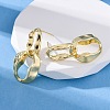 Nuggets Brass Dangle Stud Earrings EJEW-R025-13G-3