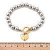 304 Stainless Steel Beaded Stretch Bracelets for Women LS-BJEW-C089-06GP-5