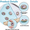 4Pcs 1-Hole Alloy Glass Shank Buttons FIND-DR0001-99C-3