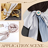 8Pcs 8 Style Butterfly Flower Heart Scarf Buckle Ring AJEW-WR0002-12-6