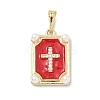 Brass Micro Pave Cubic Zirconia Pendants KK-H255-07G-03-1