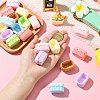 28Pcs 7 Colors Opaque Resin Cabochons RESI-CJ0004-67-4