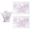 3D Flower Beading Polyster Embroidery Ornaments Accessories DIY-WH0622-001B-1