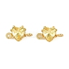 Brass Pave Cubic Zirconia Heart Connector Charms KK-P347-02G-01-2