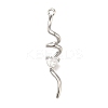 Brass Micro Pave Cubic Zirconia Pendants KK-M301-14P-1