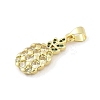 Brass Micro Pave Cubic Zirconia Pendants KK-Z090-01G-02-2