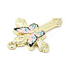 Light Gold Plated Alloy Enamel Pendants ENAM-L041-04B-3