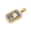 Brass Micro Pave Cubic Zirconia Pendants KK-D424-21D-G-2