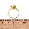 Adjustable Brass Micro Pave Cubic Zirconia Cuff Rings for Women RJEW-B139-01G-5