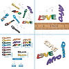 DIY Word Style Earring Making Kits DIY-TA0008-61-11
